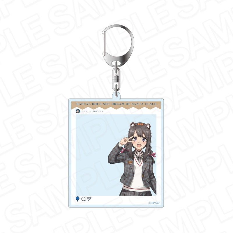 青春ブタ野郎はサンタクロースの夢を見ない SNS風キーホルダー 広川卯月 遊園地Ver.