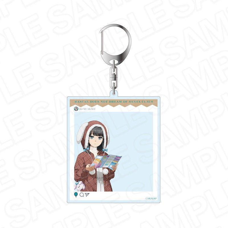 青春ブタ野郎はサンタクロースの夢を見ない SNS風キーホルダー 赤城郁実 遊園地Ver.