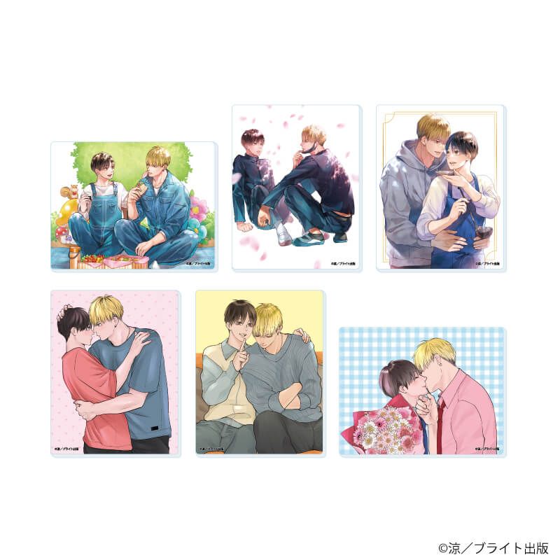 アクリルカード「鮫は桜に恋をする」01/ブラインド(6種)(公式&描き下ろしイラスト)