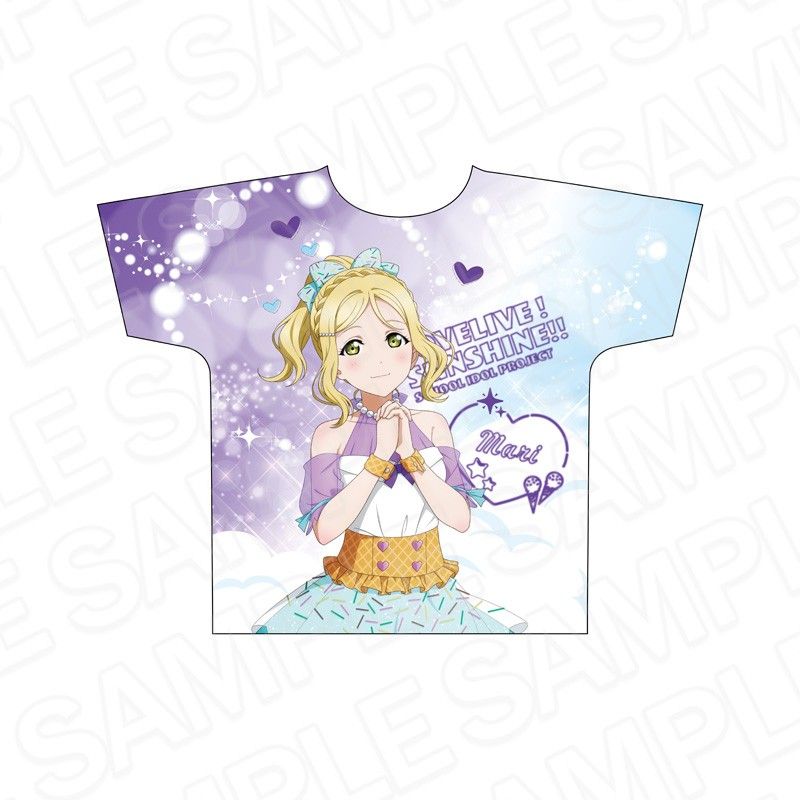 ラブライブ!サンシャイン!! フルグラフィックTシャツ 小原鞠莉 Cafe party Ver.