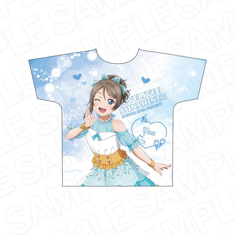ラブライブ!サンシャイン!! フルグラフィックTシャツ 渡辺曜 Cafe party Ver.