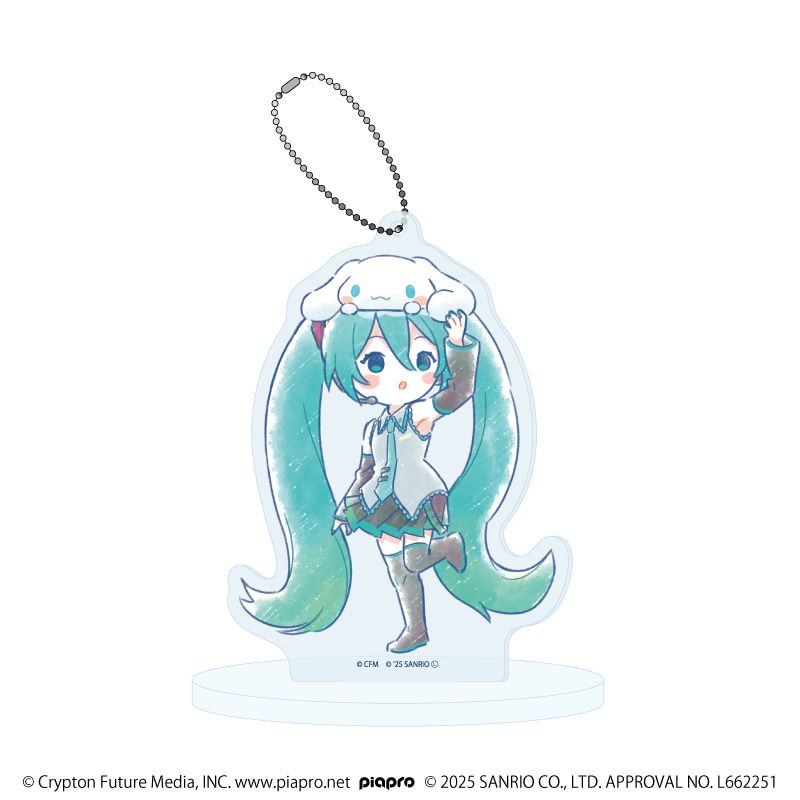 アクリルスタンドキーホルダー「初音ミク×シナモロール」28/(グラフアートイラスト)
