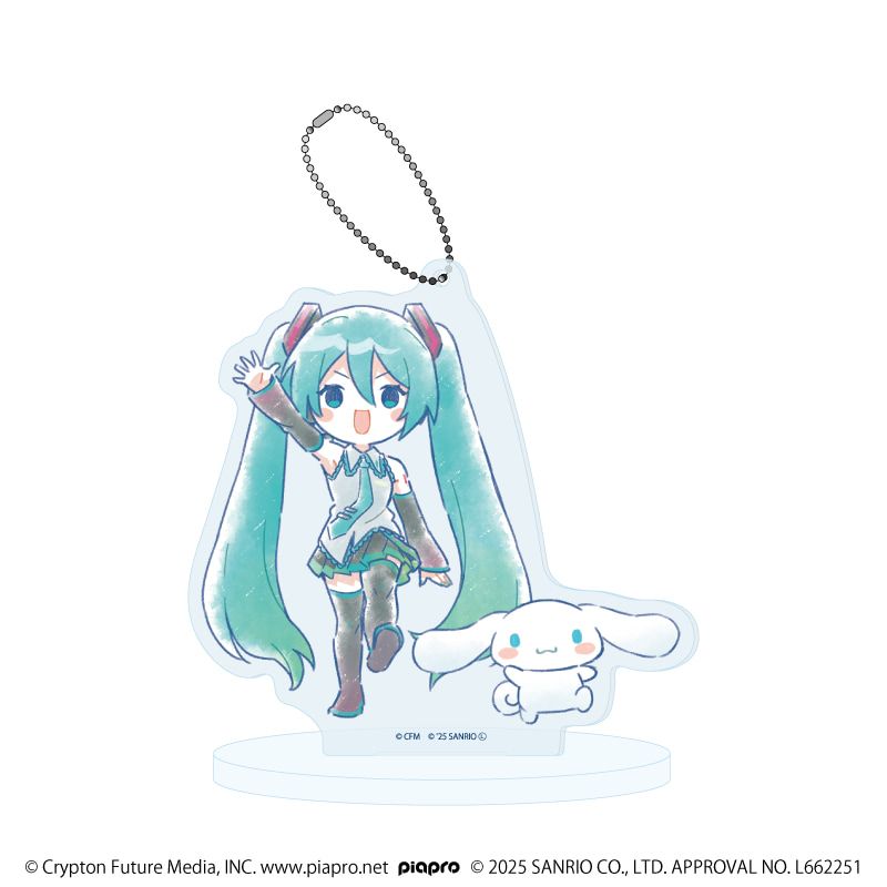 アクリルスタンドキーホルダー「初音ミク×シナモロール」27/(グラフアートイラスト)