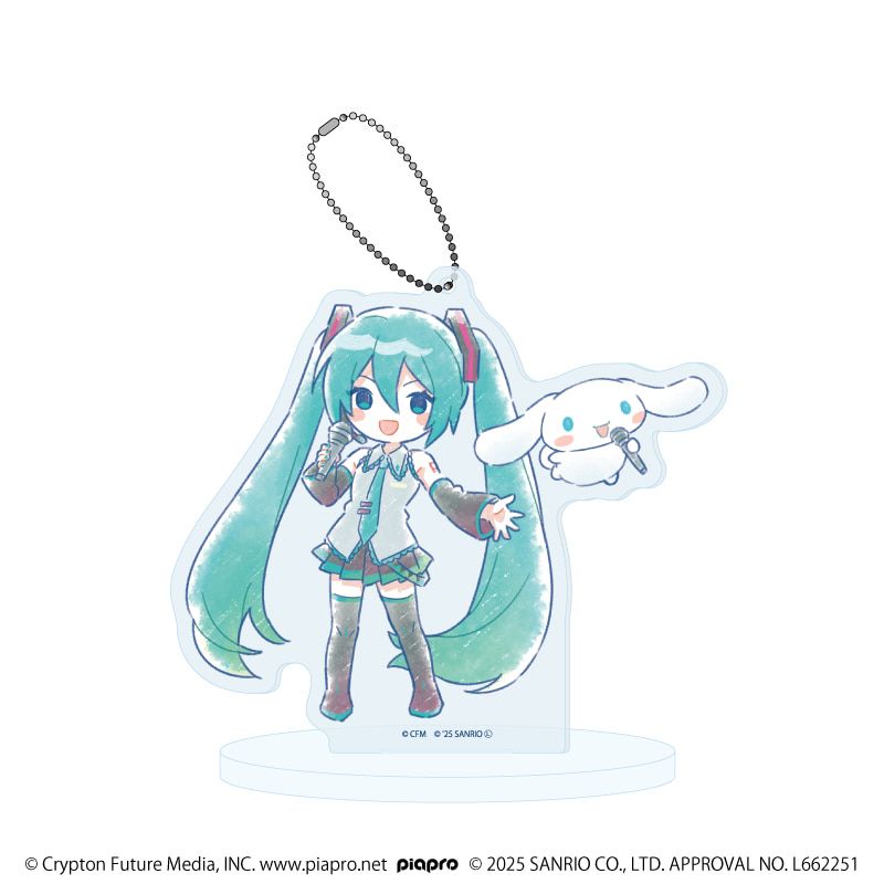 アクリルスタンドキーホルダー「初音ミク×シナモロール」25/(グラフアートイラスト)