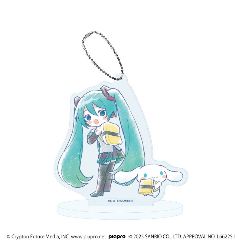 アクリルスタンドキーホルダー「初音ミク×シナモロール」23/(グラフアートイラスト)