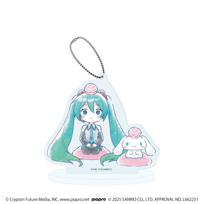 アクリルスタンドキーホルダー「初音ミク×シナモロール」22/(グラフアートイラスト)