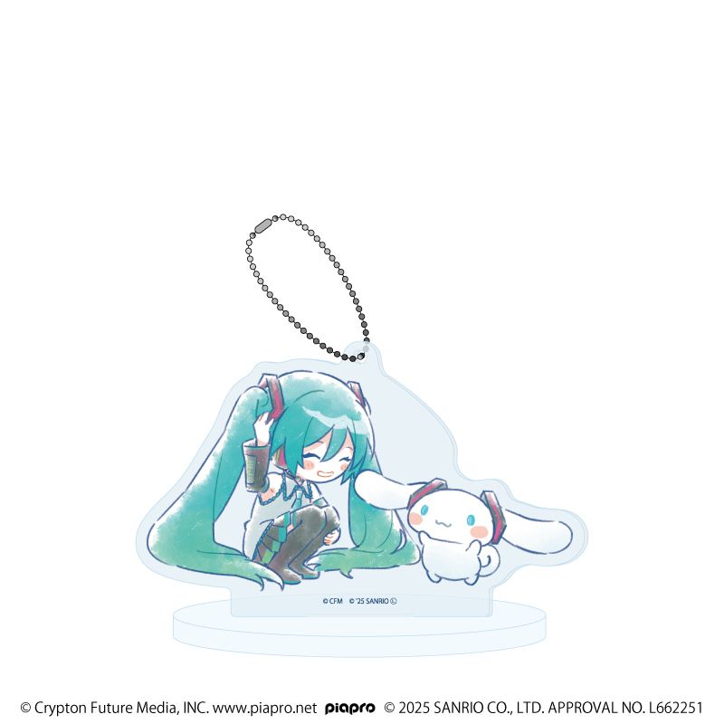 アクリルスタンドキーホルダー「初音ミク×シナモロール」21/(グラフアートイラスト)