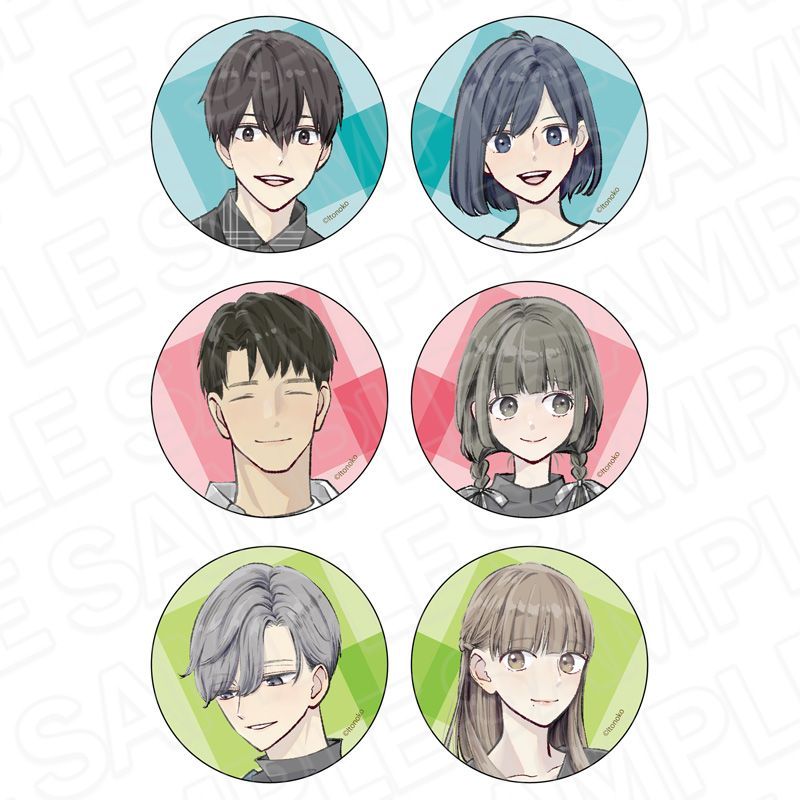 3組の幼なじみ ホログラムカンバッジ モノトーンVer.