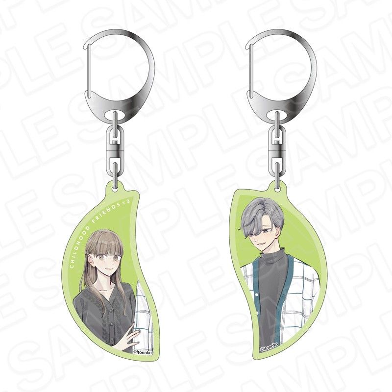 3組の幼なじみ ペアキーホルダー 中谷すず&倉橋歩 モノトーンVer.