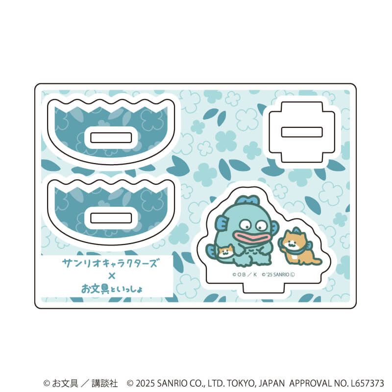 ゆらゆらアクリルスタンド「お文具といっしょ×サンリオキャラクターズ」05/子猫さん×ハンギョドン(コラボイラスト)