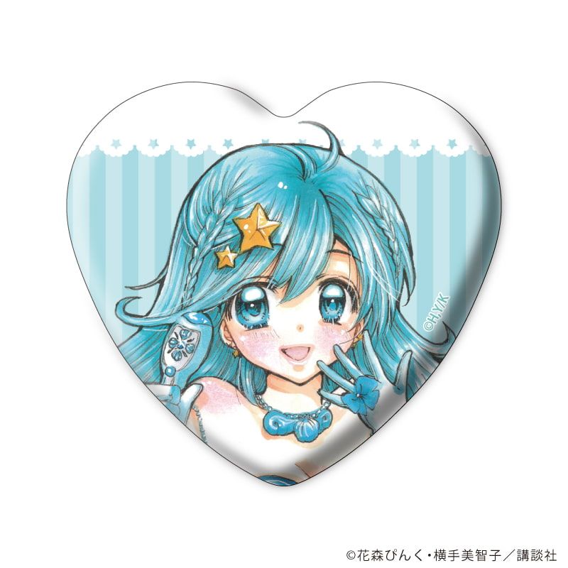 ハート型缶バッジ「マーメイドメロディーぴちぴちピッチ」01/アイドル衣装ver. コンプリートセット(全9種)(公式&描き下ろしイラスト)