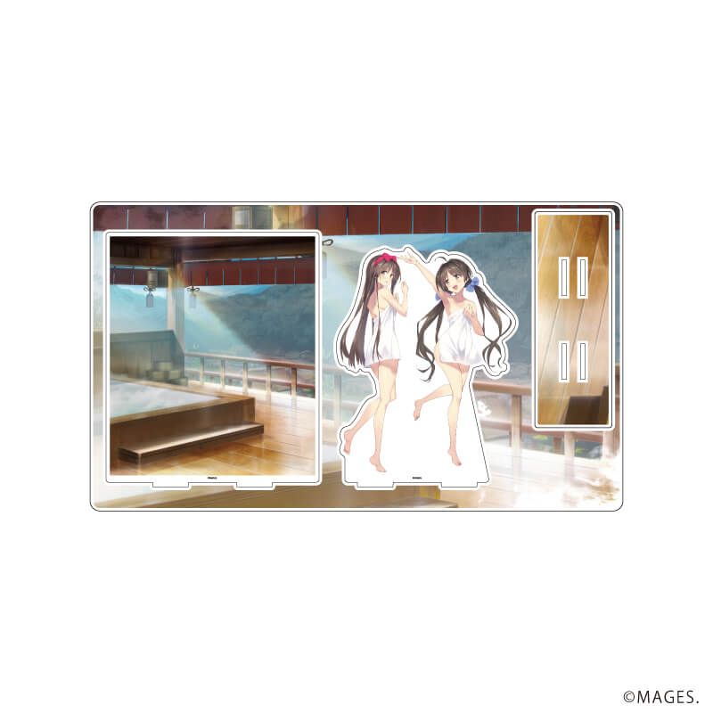 プレミアム アクリルジオラマプレート「メモリーズオフシリーズ」01/白河ほたる&桧月彩花(描き下ろしイラスト)