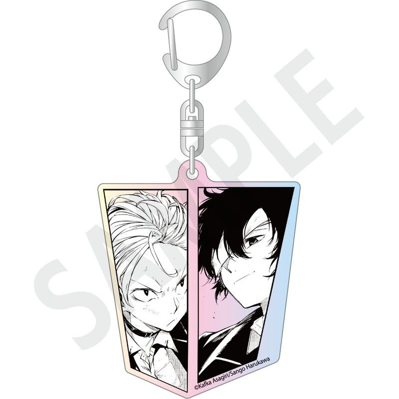文豪ストレイドッグス　太宰治　中原中也　　キーホルダー 文豪ストレイドッグス STORM BRINGER オーロラアクリル