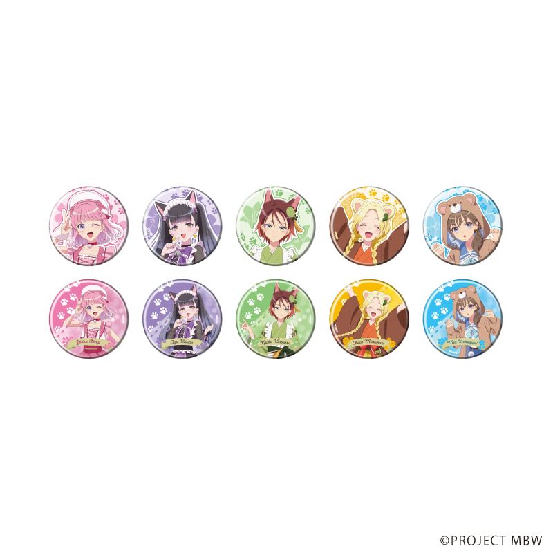 缶バッジ「前橋ウィッチーズ」04/動物ver.トレーディング(10種)(描き下ろしイラスト)