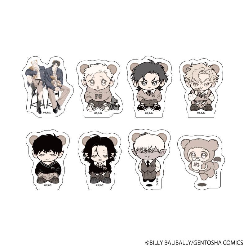 フレークシール(8枚セット)「FANGS」01/Bear Cafe ver.(描き下ろしイラスト)