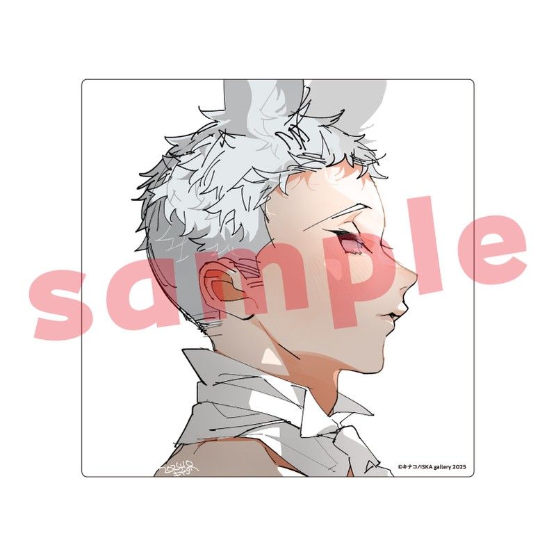 キナコ個展 スクエアアクリルプレート マルボタン A