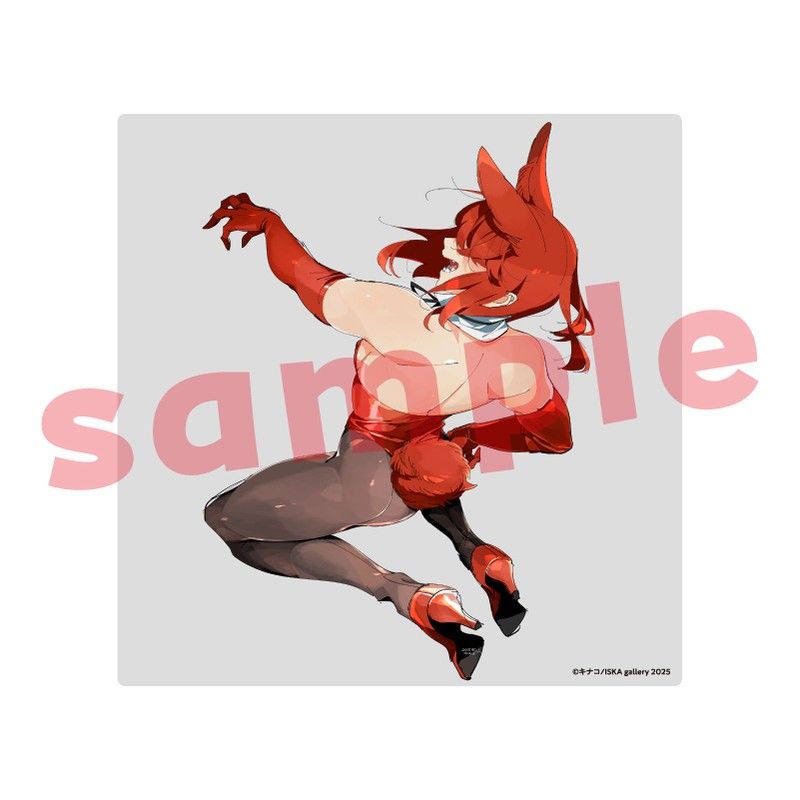 キナコ個展 スクエアアクリルプレート マルボタン C