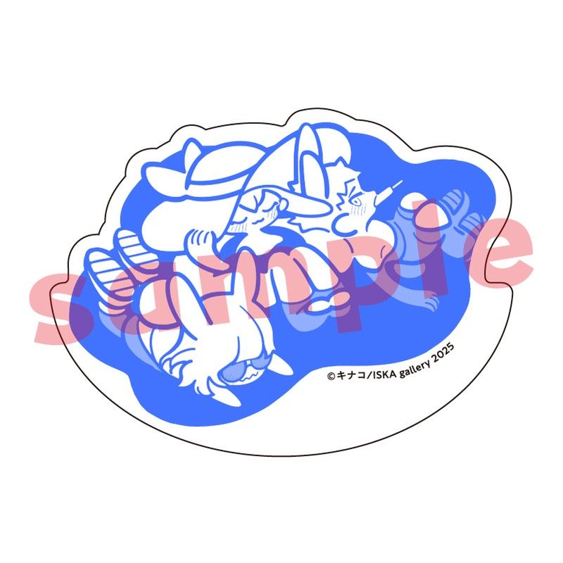 キナコ個展 ゆらゆらアクリルブロック マルボタン