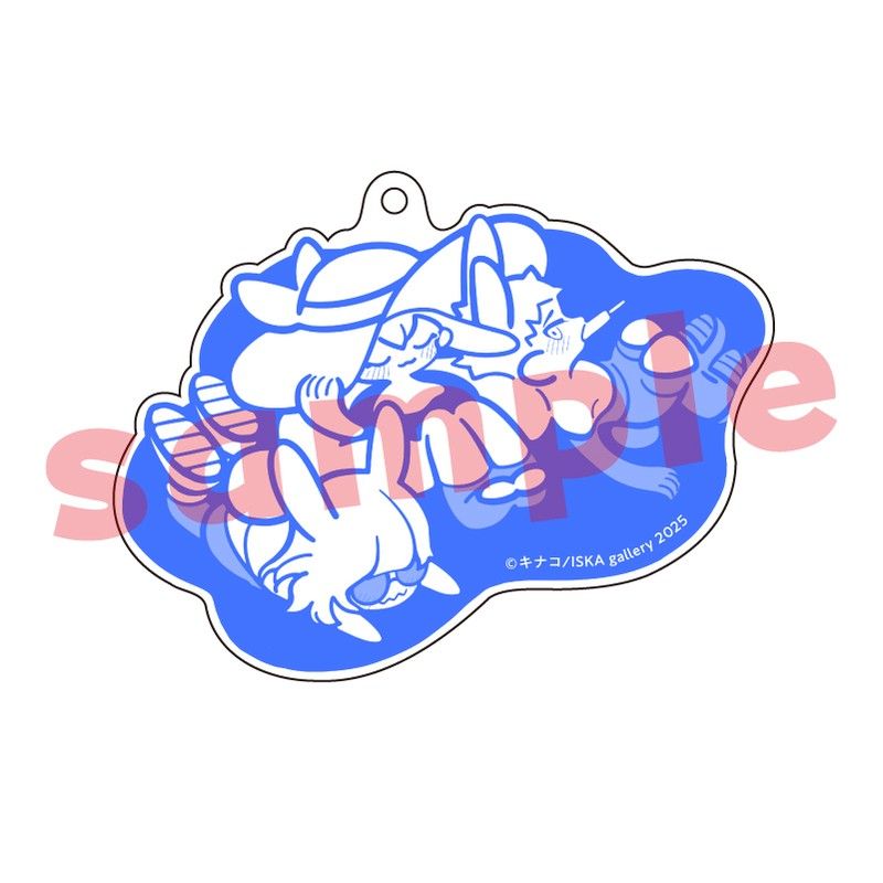 キナコ個展 アクリルキーホルダー マルボタン A