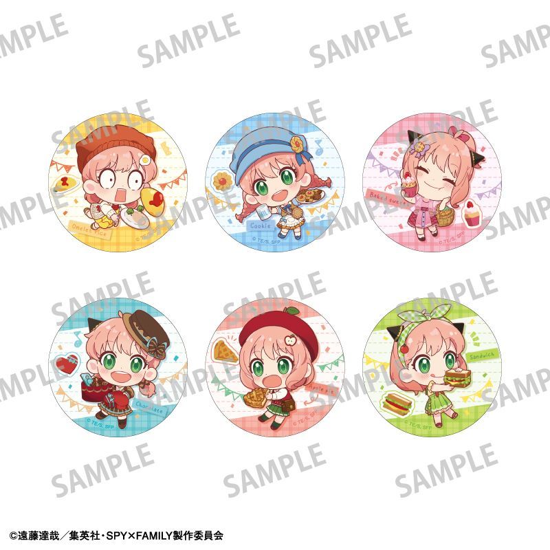 SPY×FAMILY トレーディング缶バッジ 食べ物 描き起こし