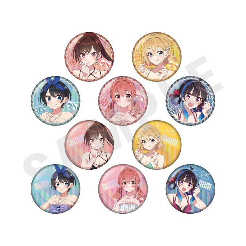 彼女、お借りします トレーディングオーロラ缶バッジ リデザイン