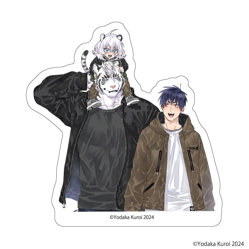 ダイカットステッカー「寅野探偵事務所へようこそ」01/慈雨＆結＆快晴A(描き下ろしイラスト)