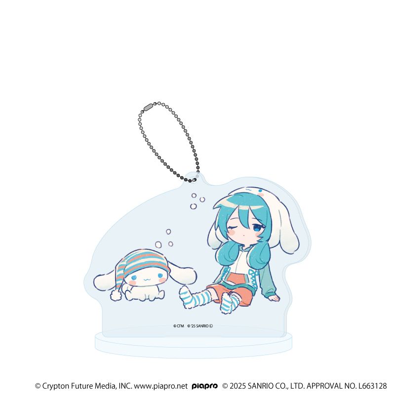 アクリルスタンドキーホルダー「初音ミク×シナモロール」34/(グラフアートイラスト)