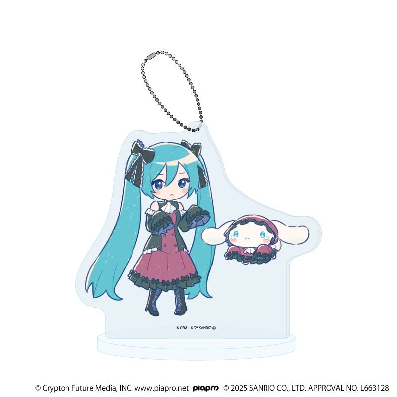 アクリルスタンドキーホルダー「初音ミク×シナモロール」33/(グラフアートイラスト)
