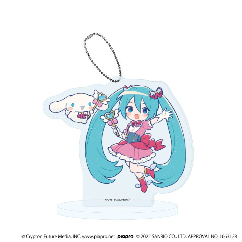 アクリルスタンドキーホルダー「初音ミク×シナモロール」31/(グラフアートイラスト)