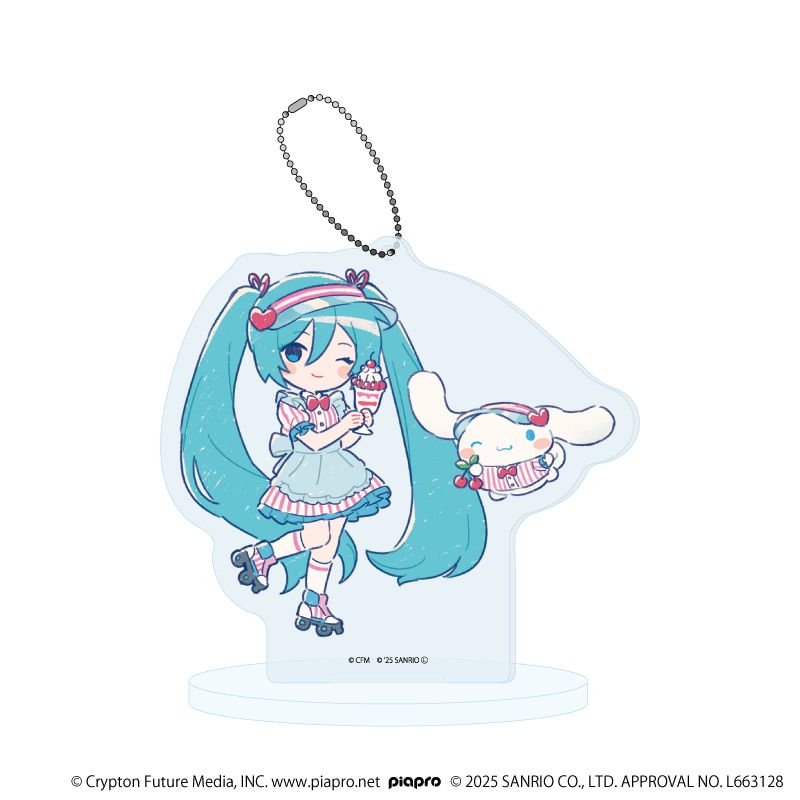 アクリルスタンドキーホルダー「初音ミク×シナモロール」30/(グラフアートイラスト)