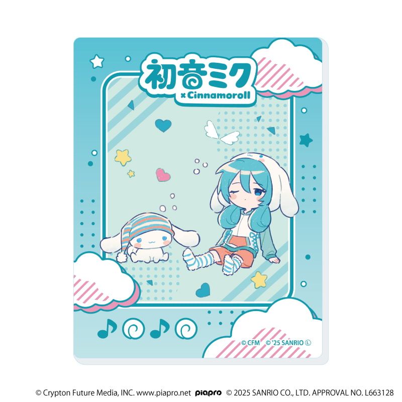 アクリルカード「初音ミク×シナモロール」04/コンプリートセット(全9種)(コラボイラスト)