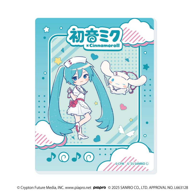 アクリルカード「初音ミク×シナモロール」04/ブラインド(9種)(コラボイラスト)