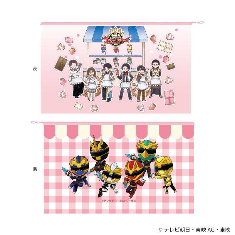 キャラポーチ「ナンバーワン戦隊ゴジュウジャー」01/集合イラスト(描き起こしイラスト)