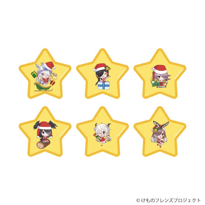 ダイカットマグネット「けものフレンズ」01/クリスマスver. ブラインド(6種)(フォトきゃらイラスト)