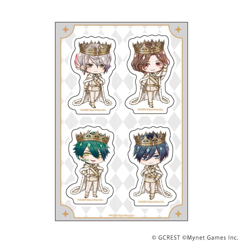 PETANTシール「夢王国と眠れる100人の王子様」11/集合デザインD(ミニキャライラスト)