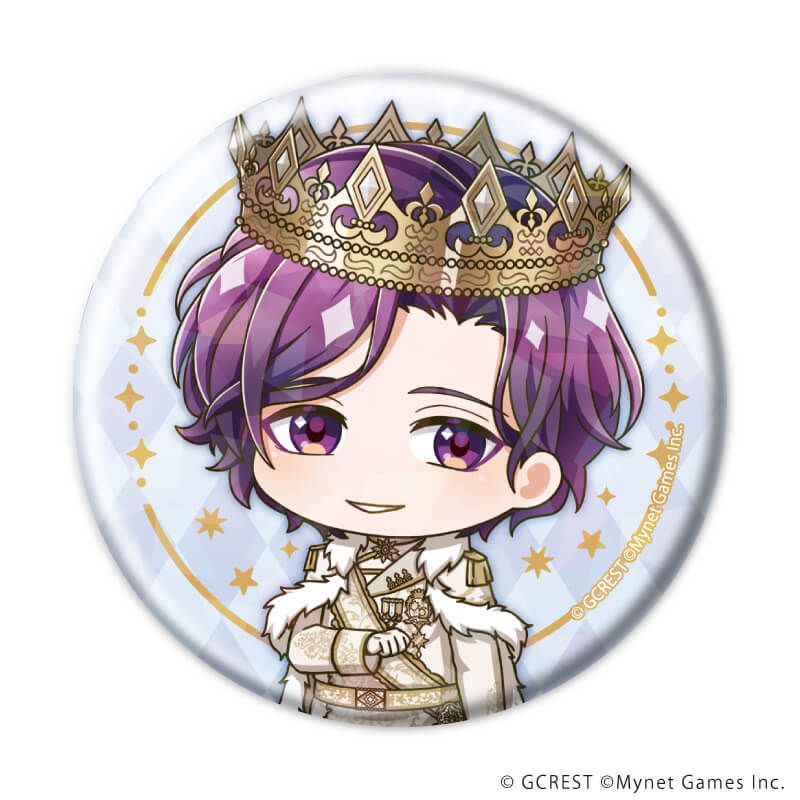 ホログラム缶バッジ(57mm)「夢王国と眠れる100人の王子様」15/コンプリートセット(全8種)(ミニキャライラスト)