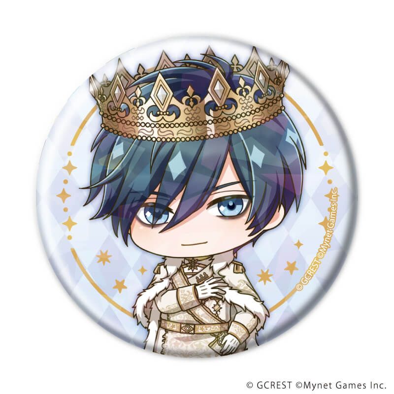 ホログラム缶バッジ(57mm)「夢王国と眠れる100人の王子様」15/コンプリートセット(全8種)(ミニキャライラスト)