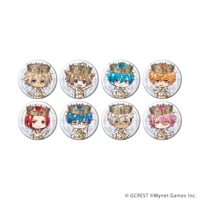 ホログラム缶バッジ(57mm)「夢王国と眠れる100人の王子様」14/コンプリートセット(全8種)(ミニキャライラスト)