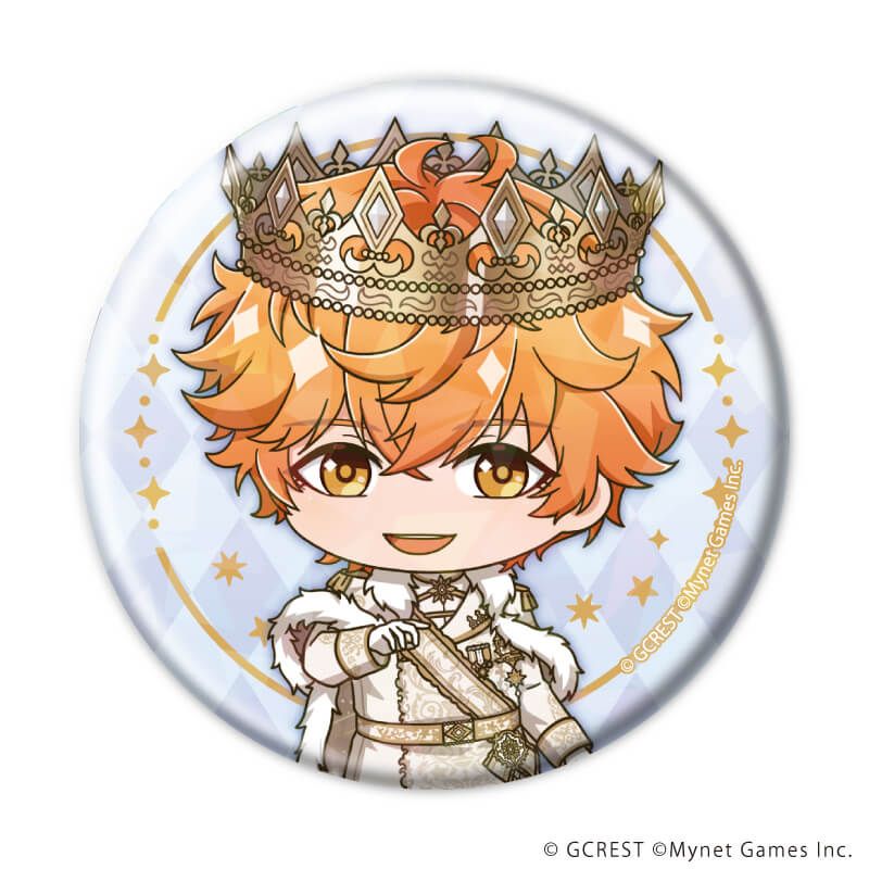 ホログラム缶バッジ(57mm)「夢王国と眠れる100人の王子様」14/コンプリートセット(全8種)(ミニキャライラスト)