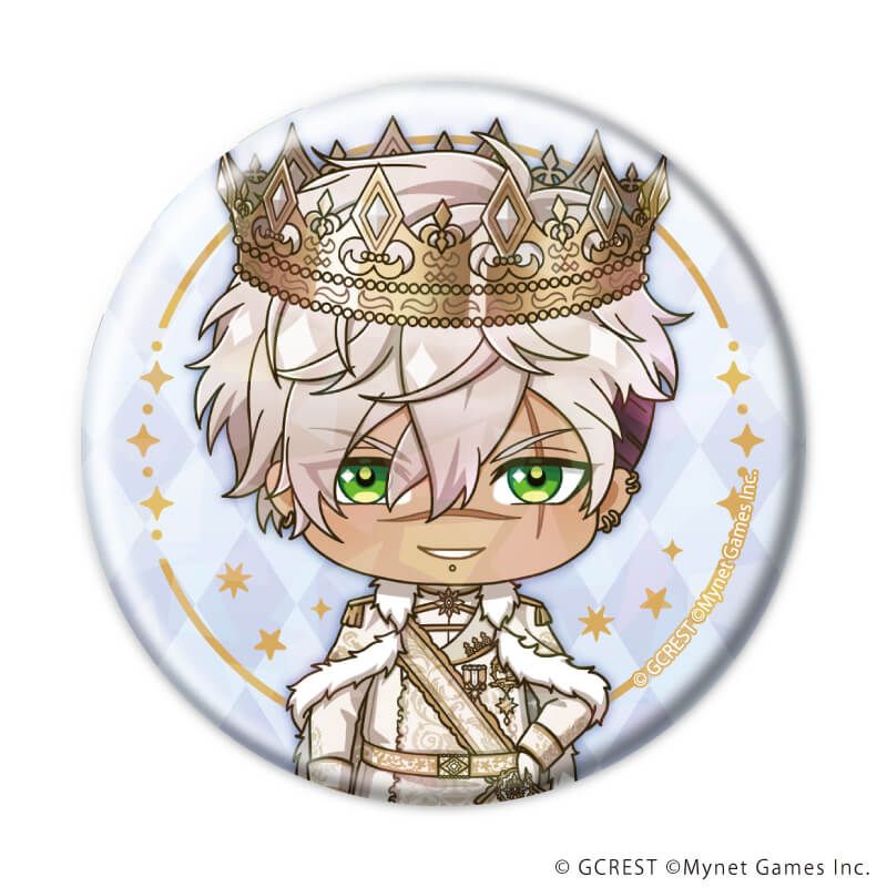 ホログラム缶バッジ(57mm)「夢王国と眠れる100人の王子様」14/コンプリートセット(全8種)(ミニキャライラスト)