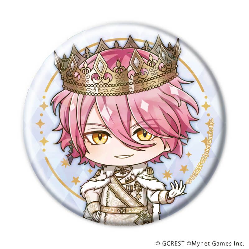 ホログラム缶バッジ(57mm)「夢王国と眠れる100人の王子様」14/コンプリートセット(全8種)(ミニキャライラスト)