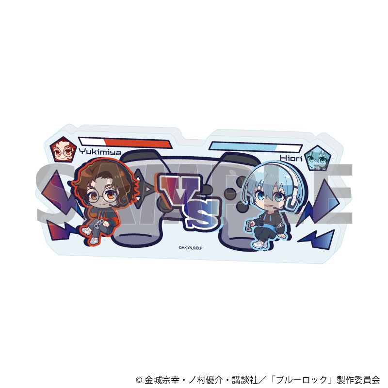 アクリルブロック「TVアニメ『ブルーロック』」34/雪宮 剣優&氷織 羊 ゲーム実況ver.(ミニキャライラスト)