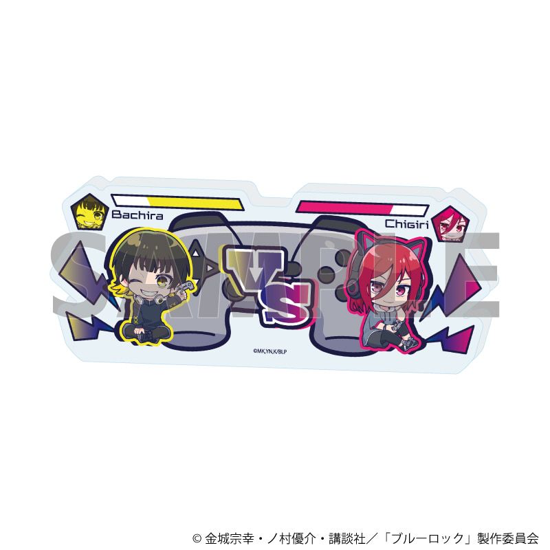 アクリルブロック「TVアニメ『ブルーロック』」33/蜂楽 廻&千切 豹馬 ゲーム実況ver.(ミニキャライラスト)