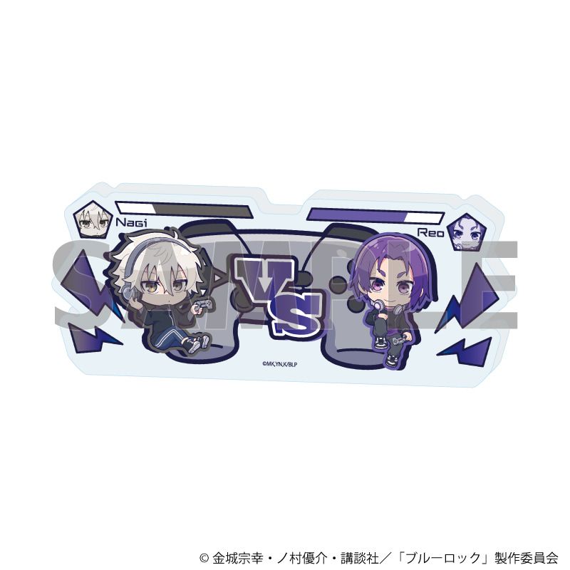 アクリルブロック「TVアニメ『ブルーロック』」32/凪 誠士郎&御影 玲王 ゲーム実況ver.(ミニキャライラスト)