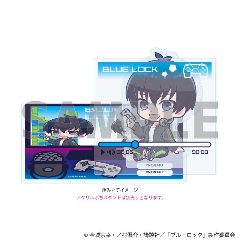 アクリルコースタースタンド「TVアニメ『ブルーロック』」01/潔 世一&糸師 凛 ゲーム実況ver.(ミニキャライラスト)
