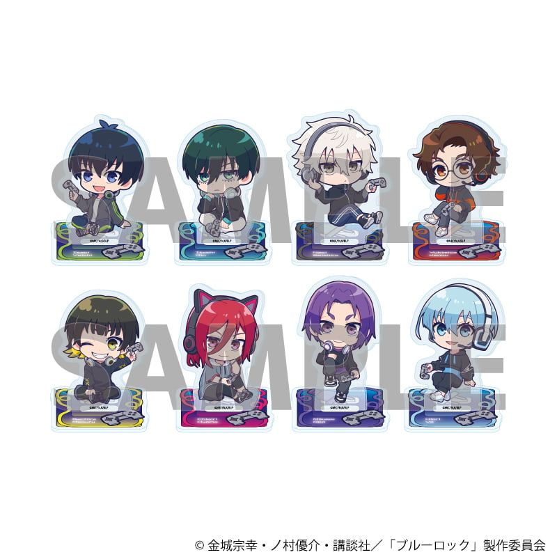 アクリルぷちスタンド「TVアニメ『ブルーロック』」32/ゲーム実況ver. コンプリートセット(全8種)(ミニキャライラスト)