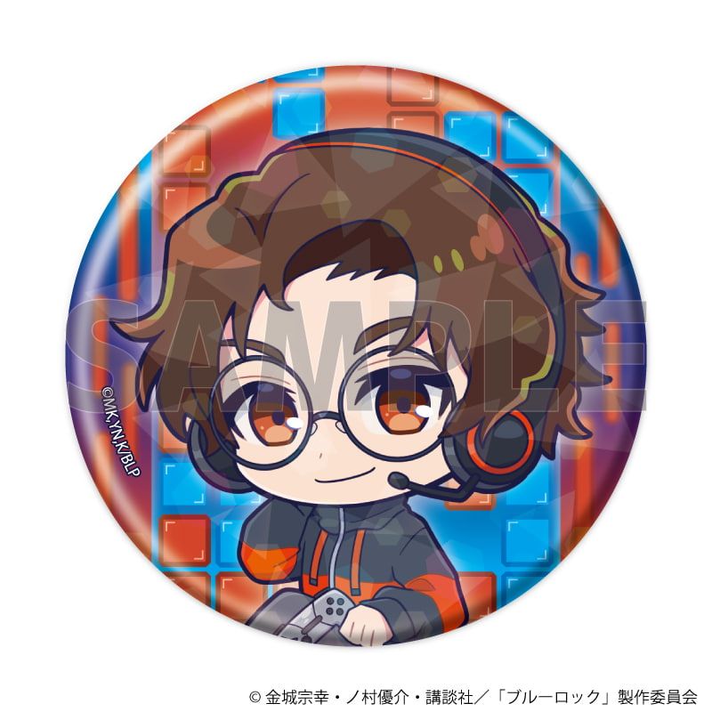 ホログラム缶バッジ(57mm)「TVアニメ『ブルーロック』」23/ゲーム実況ver. コンプリートセット(全8種)(ミニキャライラスト)