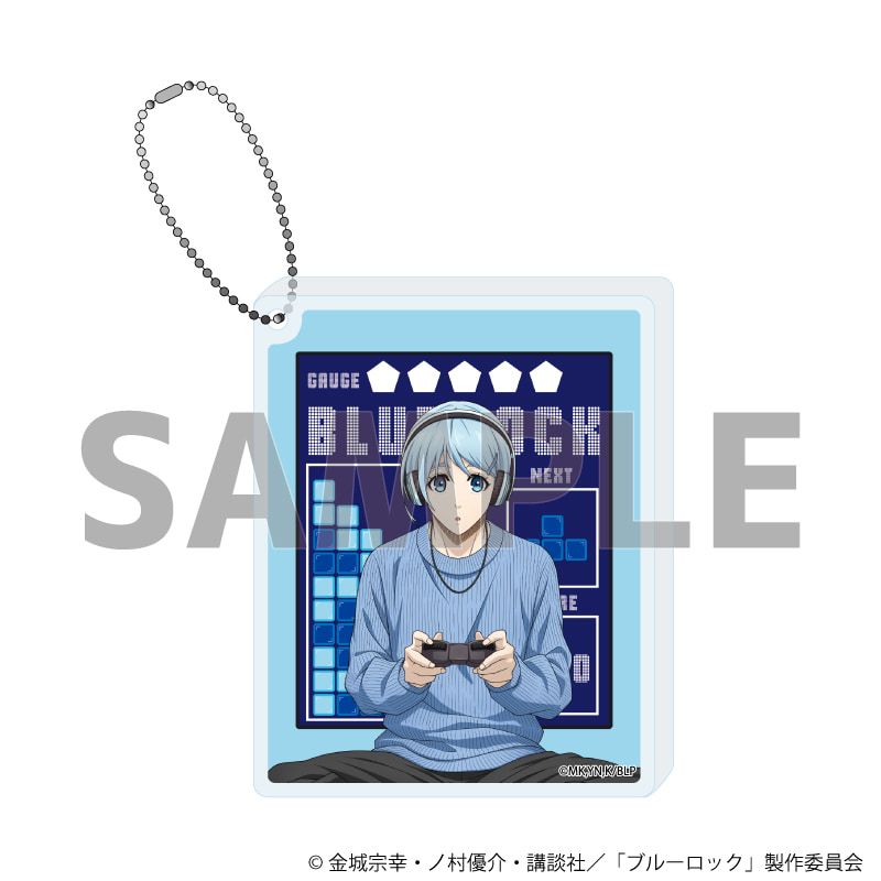 アクリルブロックキーホルダー「TVアニメ『ブルーロック』」08/氷織 羊 ゲーム実況ver.(描き下ろしイラスト)