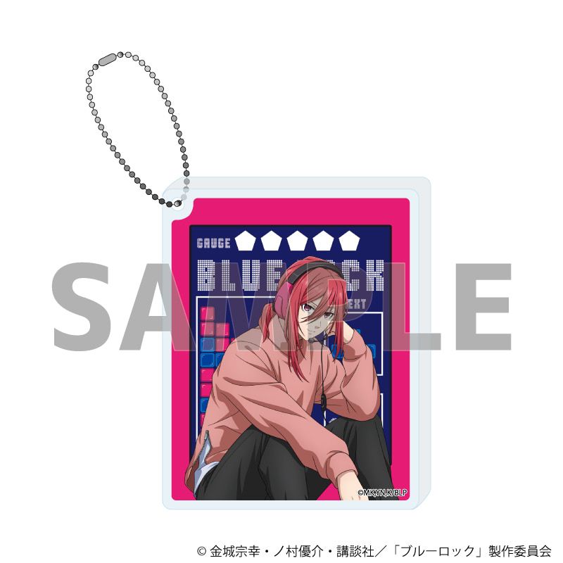 アクリルブロックキーホルダー「TVアニメ『ブルーロック』」06/千切 豹馬 ゲーム実況ver.(描き下ろしイラスト)