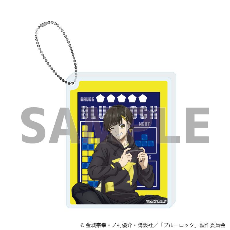 アクリルブロックキーホルダー「TVアニメ『ブルーロック』」05/蜂楽 廻 ゲーム実況ver.(描き下ろしイラスト)